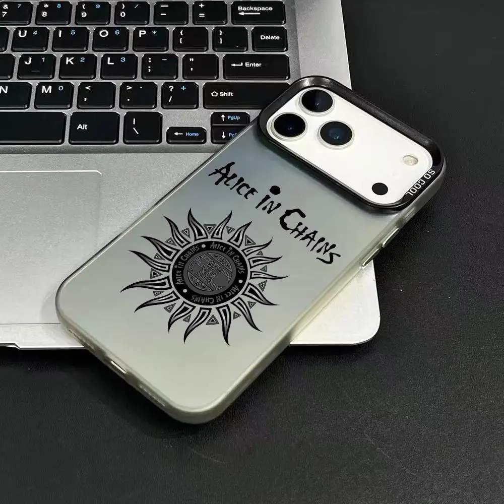 Фото Чехол для телефона Band A-Alice In Chains для iPhone 17, 16, 15, 14, 13, 12, 11 Pro Max, дизайнерский матовый лазерный чехол для телефона Aurora Funda №2