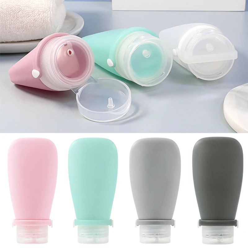 

30/60/90ml Silicone Travel Bottle Shampoo Lotion Shower Gel Tube Bottles Squeeze Bottle Empty Container Bathroom Accessories