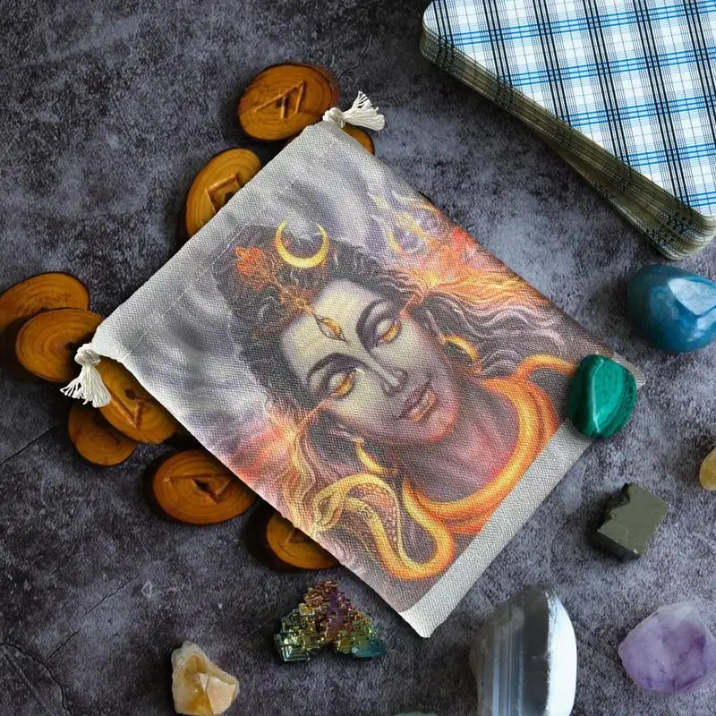 

Tarot Card Drawstring Bag Jewelry Pouch Tarot Card Holder With Dedicated Pattern Dice Storage Bag Drawstring Tarot Bag