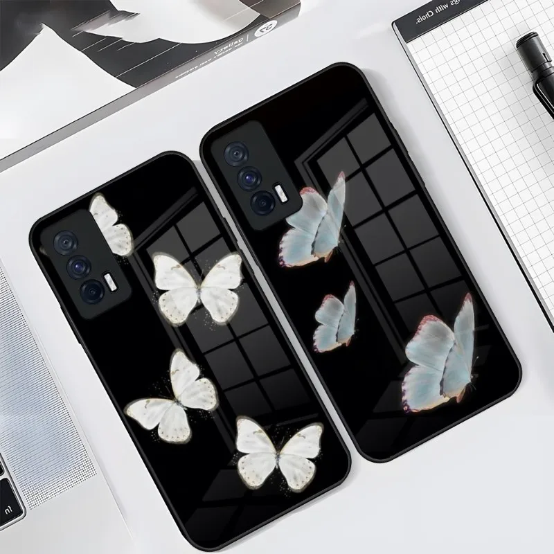 

Butterfly Phone Case For Huawei P 50pro 40 P9 Smart 2022 2021 2019 P Plus 30 20 10 9 Pro Plus Z Tempered Glass