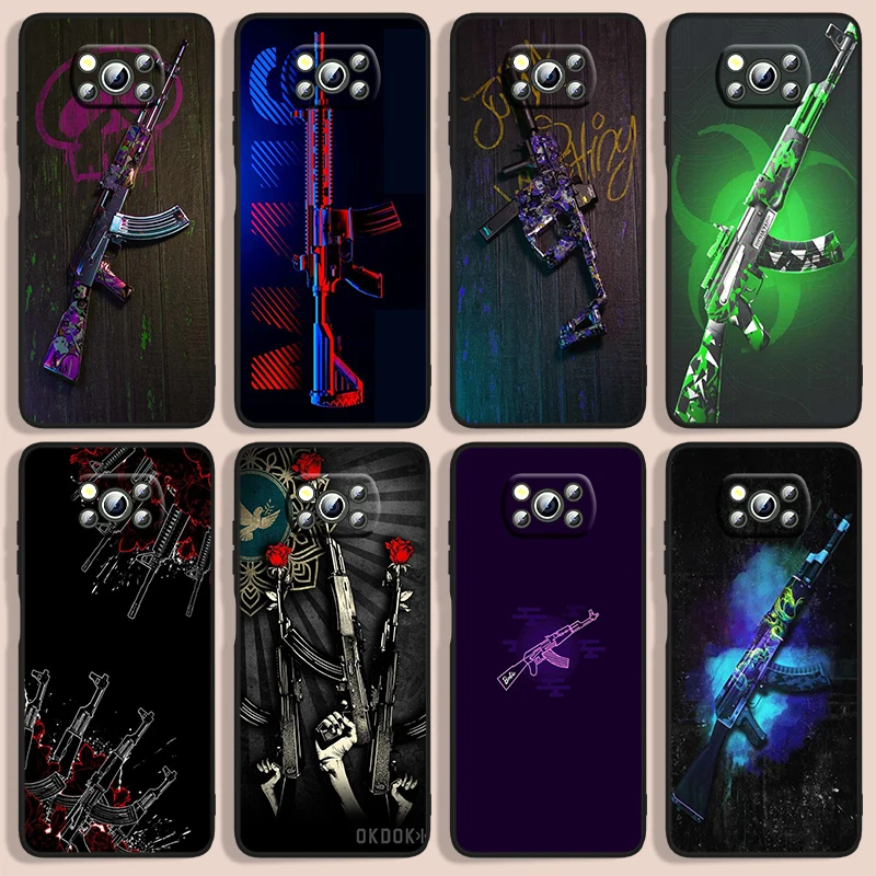 

Ordnance weapons Phone Case For Xiaomi Poco F1 X2 F2 X3 C3 M3 F3 X4 M4 F4 Pro 5G 4G NFC GT Black luxury Silicone Funda Cover