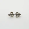 (50Pcs / Lot !) Zinc Alloy Tibetan Silver European Charm 3 Holes Connector Beads For Jewelry Making Size 9.5x7.8mm ZN-1976B 2