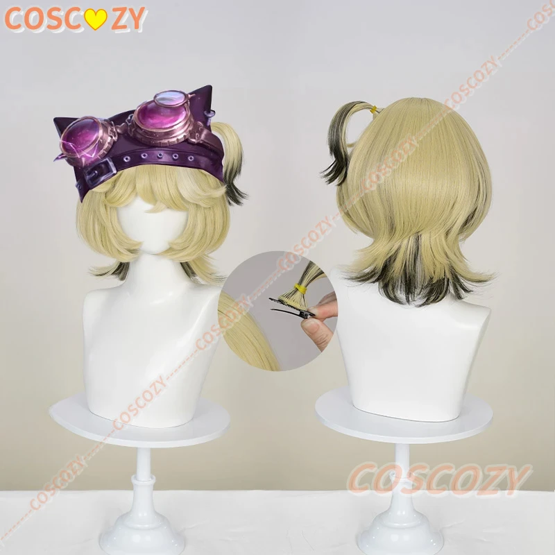 Game Identity V Tracy Reznik Lock Core Косплей Парик Механик Блондинка Черные Короткие Волосы