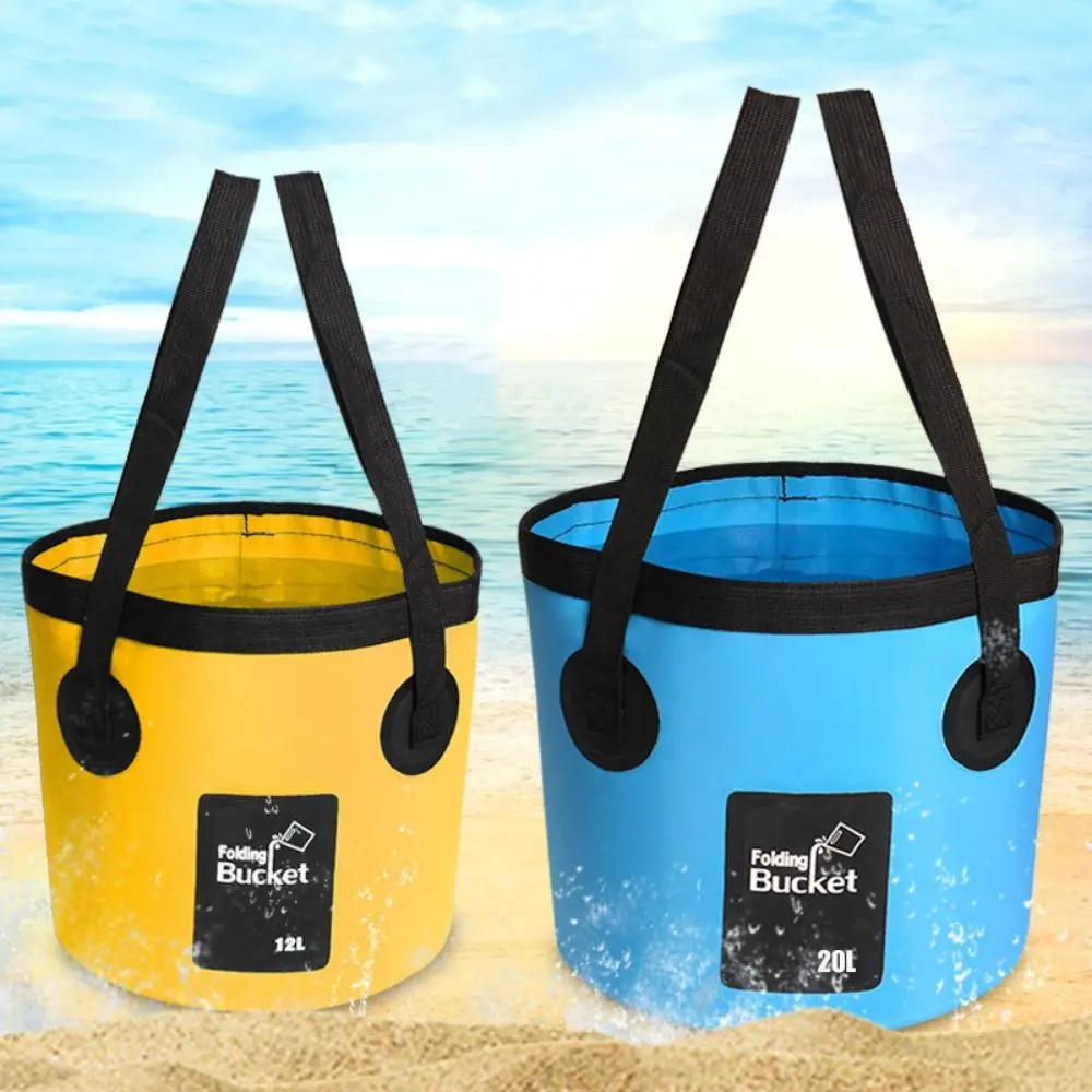 

Camping Container Travel Use Waterproof Fabric Outdoor Bag Water Storage Folding Water Bucket Collapsible Water Bag