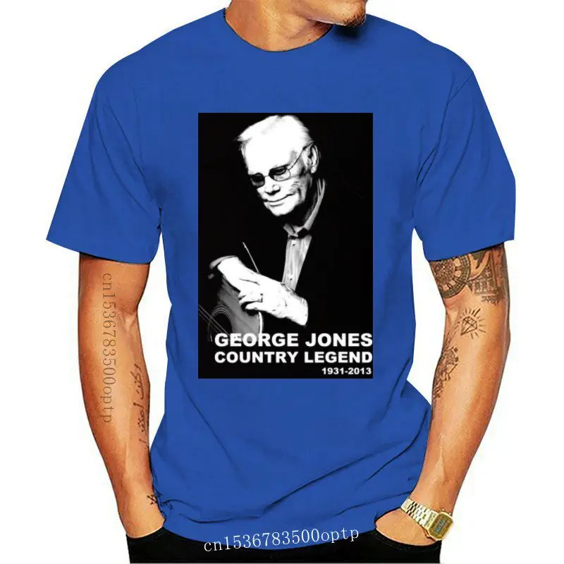 

Camisetas conmemorativas de la leyenda del país de George Jones, camiseta, último estilo 2021