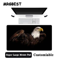 mrgbest big promotion large size multi size locked mouse pad british eagle animal pattern pc computer notebook desk mat