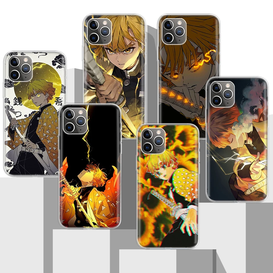 

Demon Slayer Agatsuma Zenitsu Soft Silicone Phone Case For Apple iPhone 14 11 12 Mini 13 Pro XR X XS Max 7 8 6 6S Plus + 5 SE