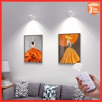 led wall lamp with usb indoor decor remote dimmable mural lighting recharge indoor bedroom living room stairs wall light