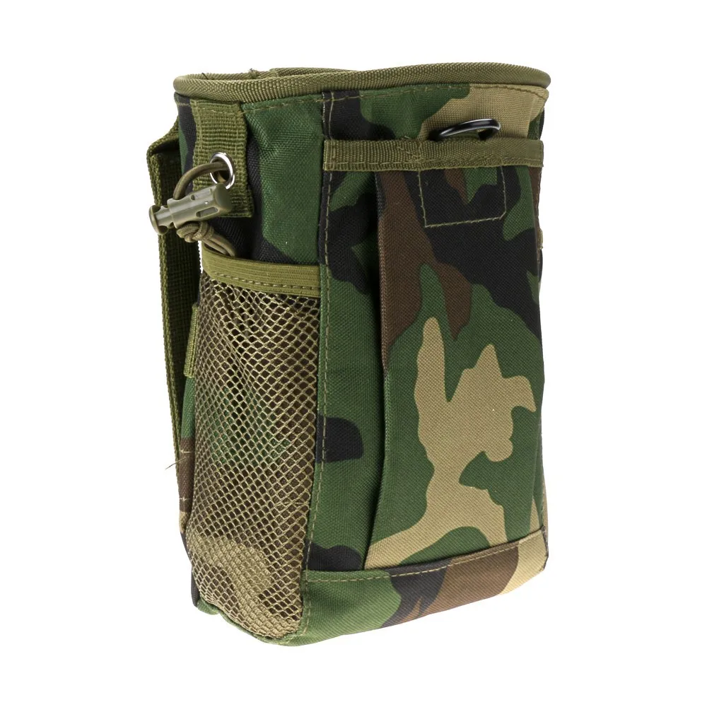 Tactical Military Magazine Drop Pouch Bag Gun Magazine Dump Drop Reloader Pouch Utility Hunting Rifle Ammo Pouch Woodland Camo