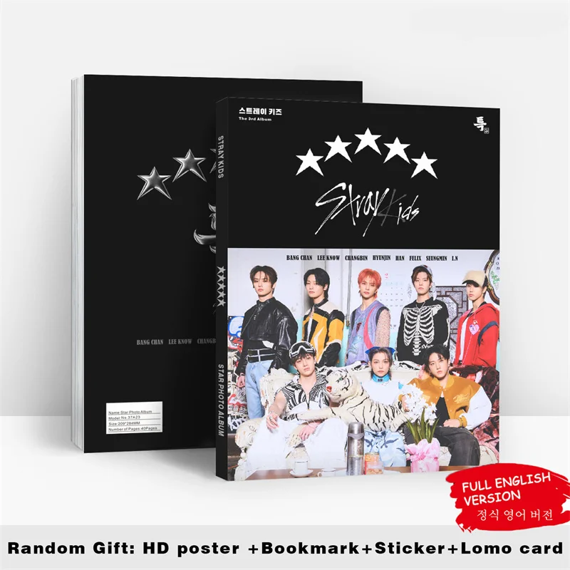 

Kpop Stray Kids New Album 5-STAR Photo Album Portrait HD Photo Gallery Sticker Poster Bookmark Collection Card Fans Gifts