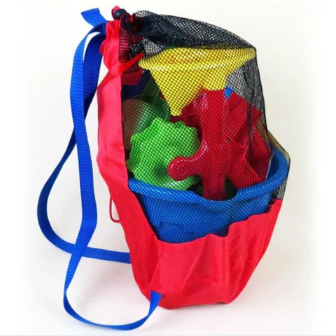 Вместительная сумка для хранения детских игрушек, складная сумка-тоут, дорожный пляжный Органайзер, портативный сетчатый рюкзак для хранения
