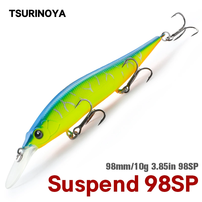 TSURINOYA 98 мм 10 г подвесная джеркбейт гольяна AURORA 98SP Max 2 м жесткая приманка