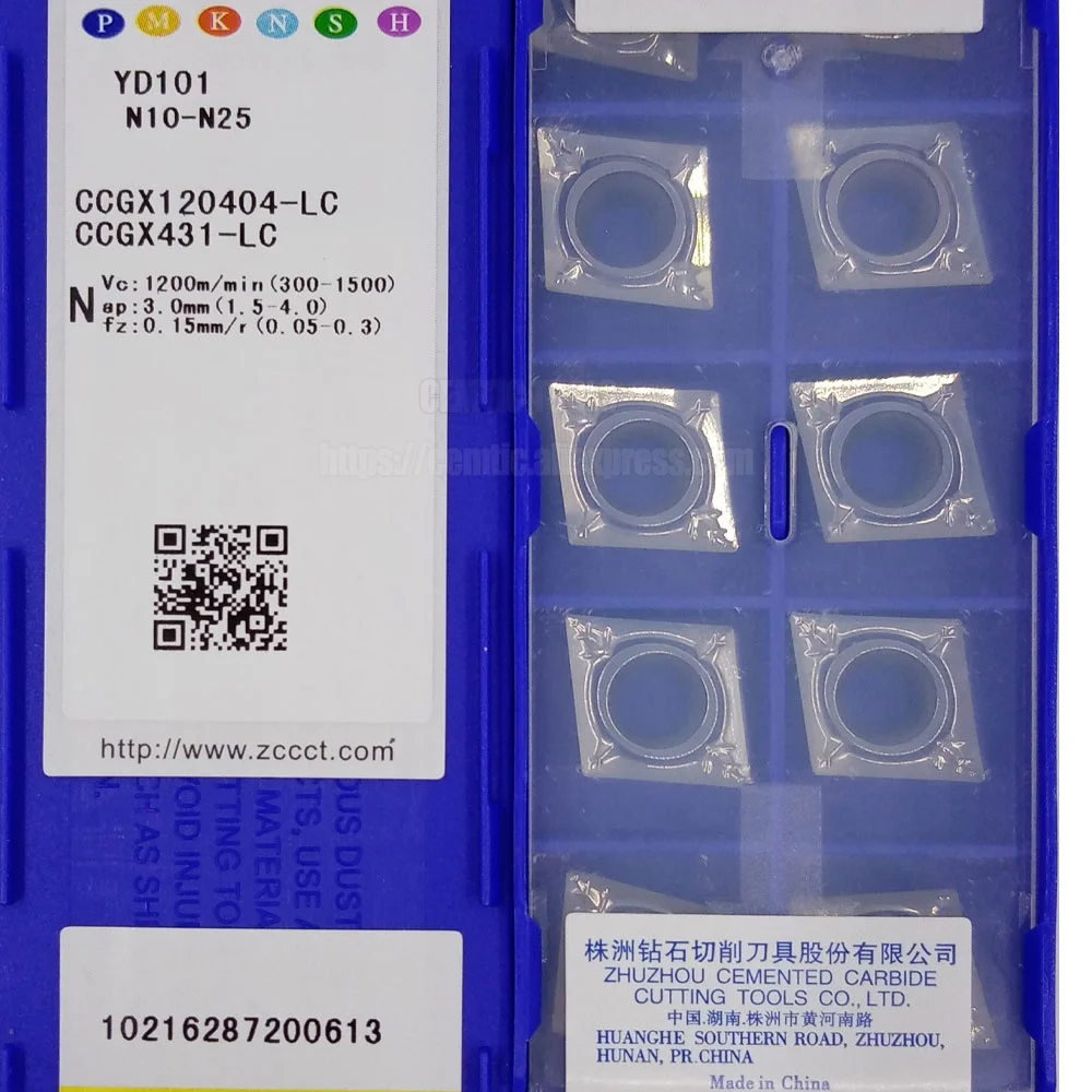 ZCC CCGX 120404 -LC (10 шт./лот) YD101 YBG101 431-LC Токарная вставка из цементированного карбида LC