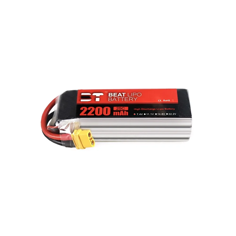 

BT 2200mAh 2S 7.4V 25C LIPO Beite Battery Aircraft Model Battery