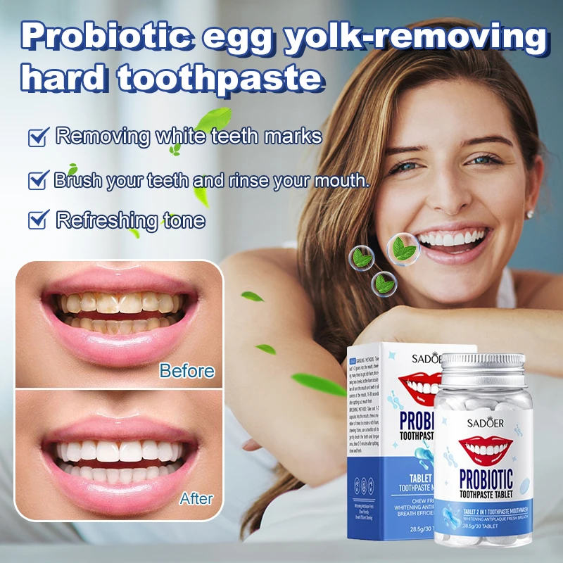 Пробиотическая отбеливающая зубная паста Высокоэффективная для удаления