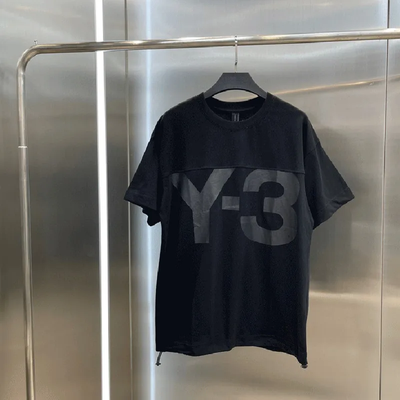 

Футболка Y3 Yohji Yamamoto в повседневном стиле, летний топ с круглым вырезом и коротким рукавом для мужчин и женщин, новая стильная детская одежда с надписью