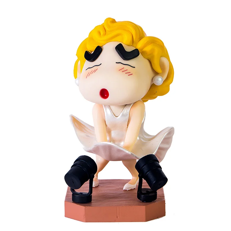

Crayon Shin-Chan Cos Marilyn ПВХ экшн-фигурка аниме Коллекционная модель забавная игрушка украшения Статуя Кукла Забавный подарок