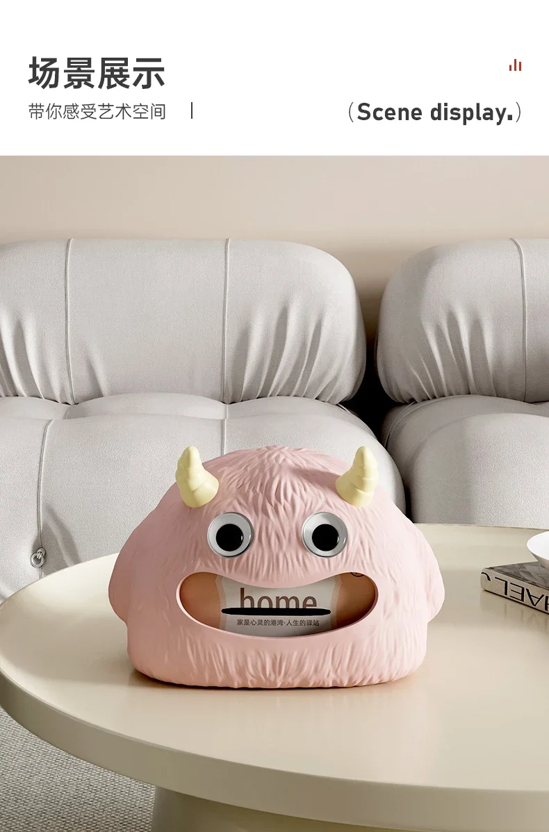 Милая маленькая коробка для салфеток в виде монстра домашний столовый стол