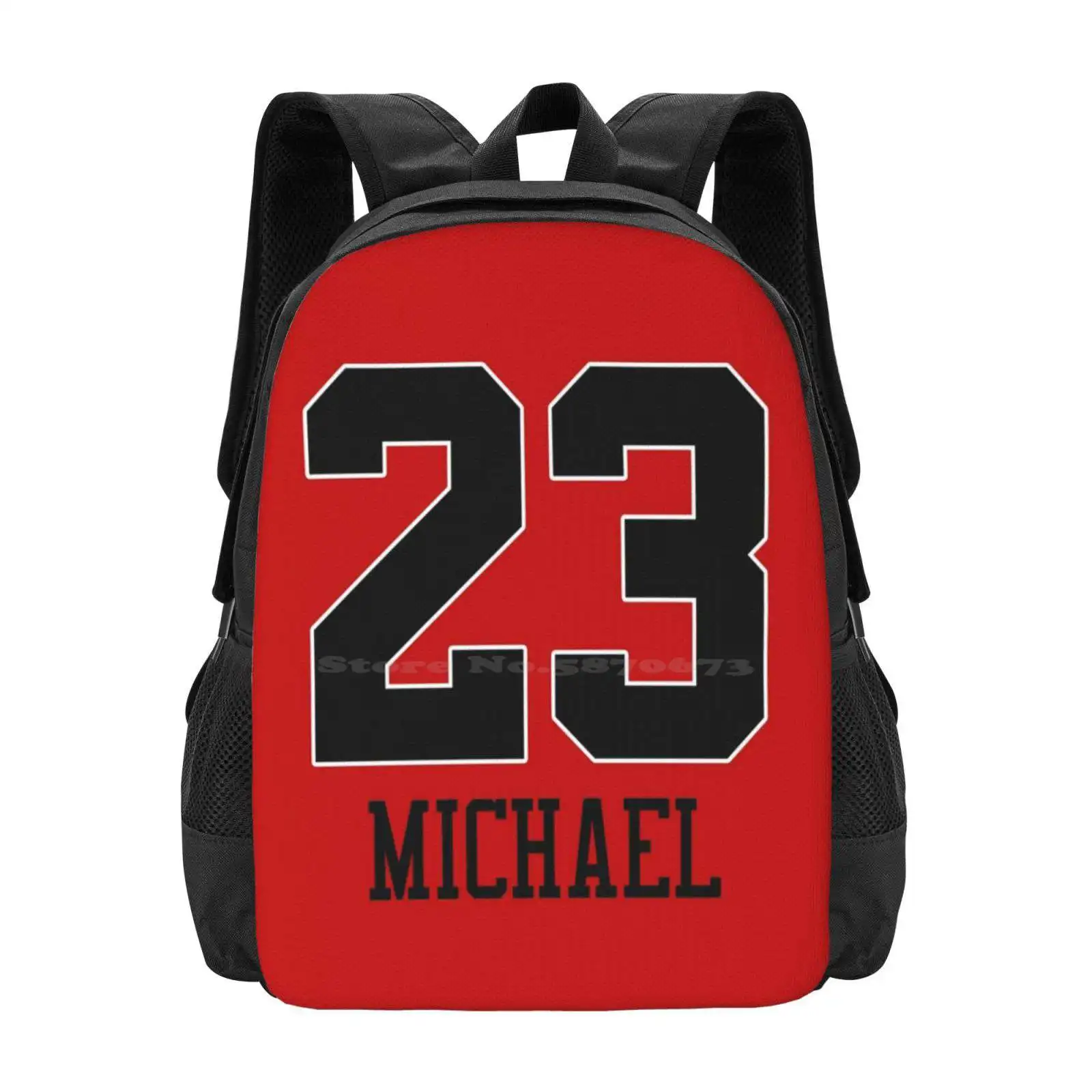 

23 Michael 3D Print Design Backpack Student Bag 2 3 Mj 23 Michael
