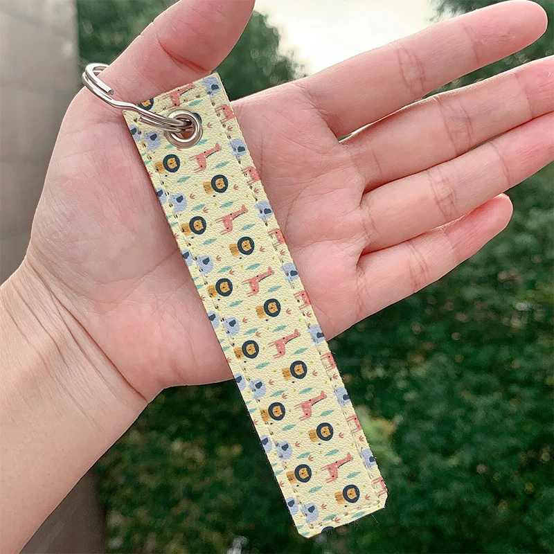 

Fashion Jungle animals leather motorcycle Key chain Strap Key rings Hanging Holder Bag Wallet Trinket Keychain Hanging Bag