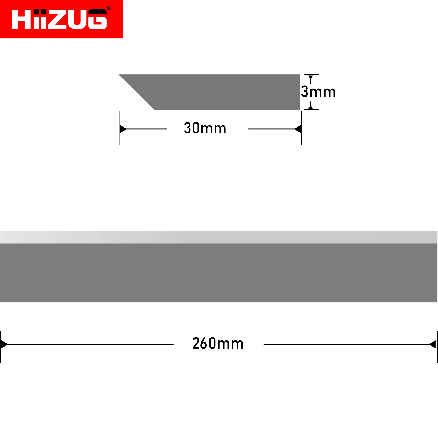 Строгальные ножи Hiizug Tool 260 мм HSS/TCT 3 шт.