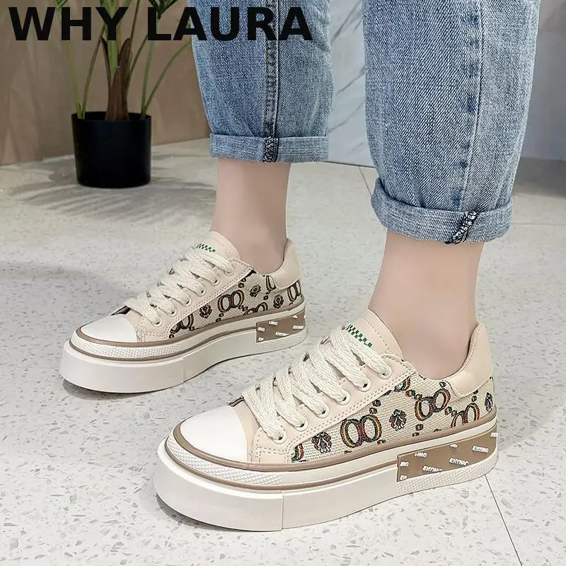 

Canvas sports shoes women's shoes thick soles comfortable breathable non-slip light leisure women's sports basketball shoes flat