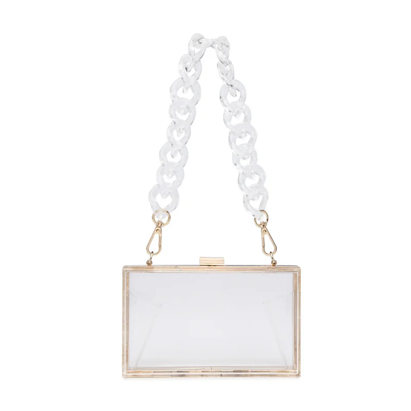 Banquet Bag For Women 2023 Popular PVC Shoulder Bag Acrylic Transparent High Grade Small Square Bag Handbag Evening Dinner Bag