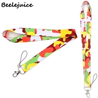color camouflage neck strap lanyards id badge card holder keychain mobile phone strap gift ribbon webbing necklace decorations