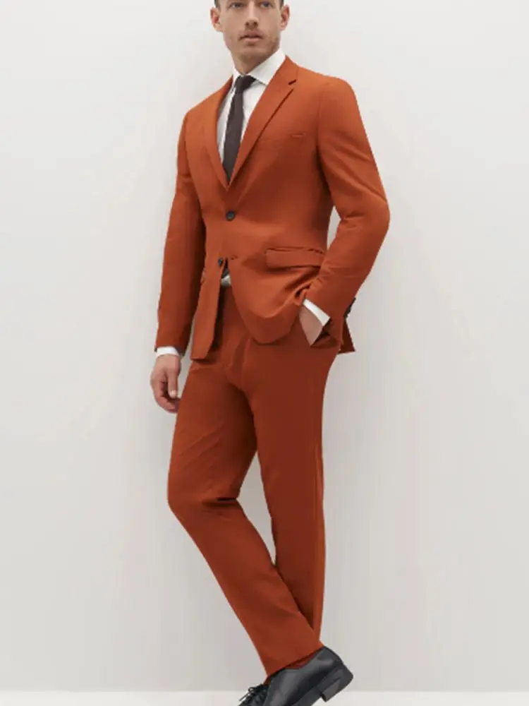 Men Suits 2023 Slim Fit Peak Lapel Mens Blazers Jackets Pants 2 Piece Formal Causal Business Wedding Groom Wear Costume Homme