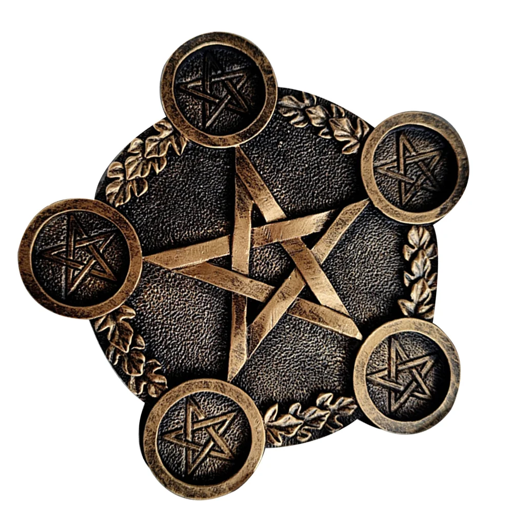 

Holder Star Holders Tealight Altar Pentacle Supplies Wiccan Candleholder Pentagram Candlestick Decorative Tray Plate