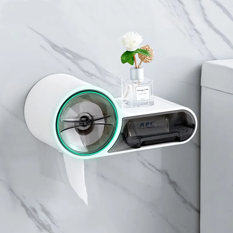 

Waterproof Toilet Dispenser Toilet Paper Holder Bathroom Paper Tissue Box Wall Roll Paper Storage Box Bathroom Accessories