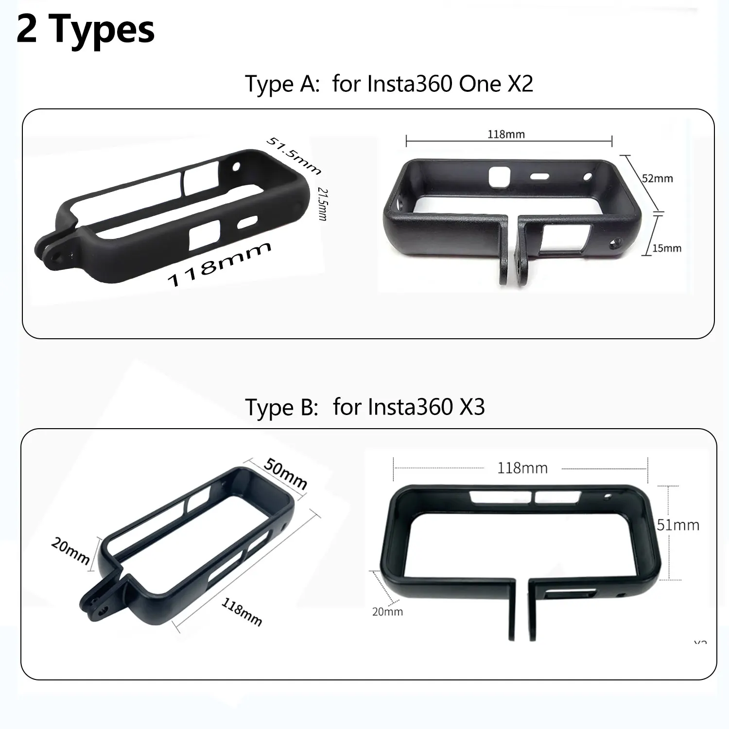Точное отверстие Insta 360 X3 ONE X2 полная защита корпуса камеры чехол рамка для
