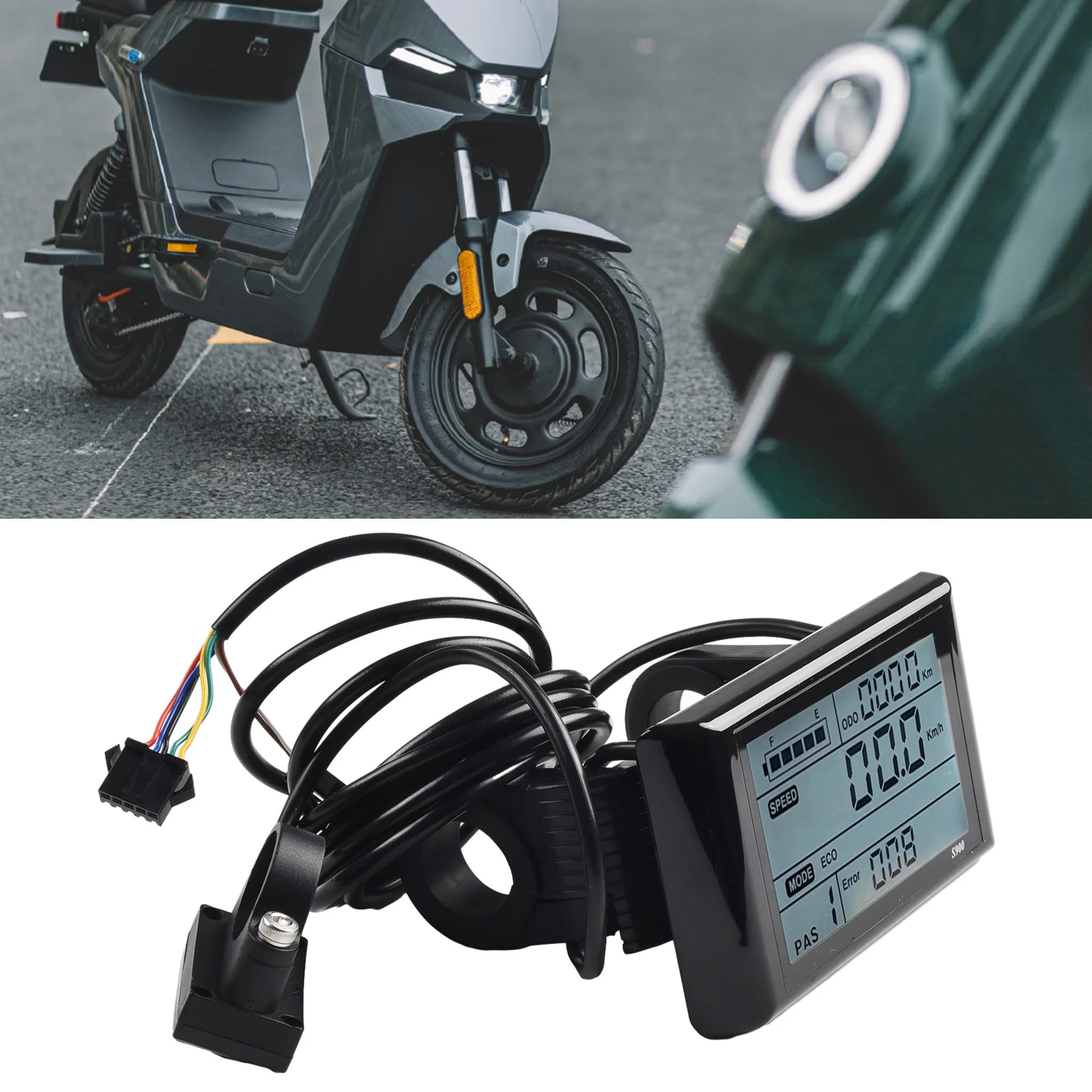 S900 ЖК-панель дисплея ABS черный UART 24V36V48V60V72V Длина кабеля 180 см Электрический