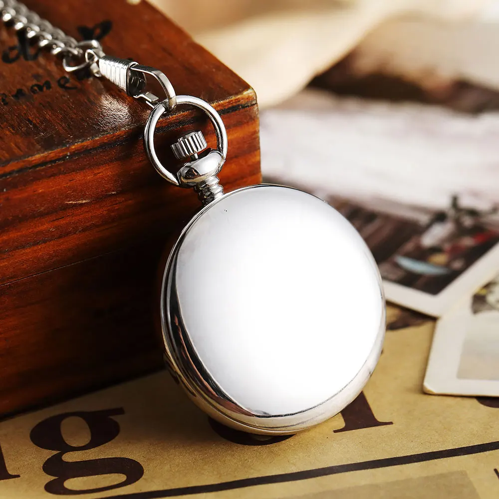 Hexagon Flower Vintage Steampunk Mechanical Pocket Watch Hand Wind Sliver Golden Male Lady Hollow Fob Chain Clock For Women Mens