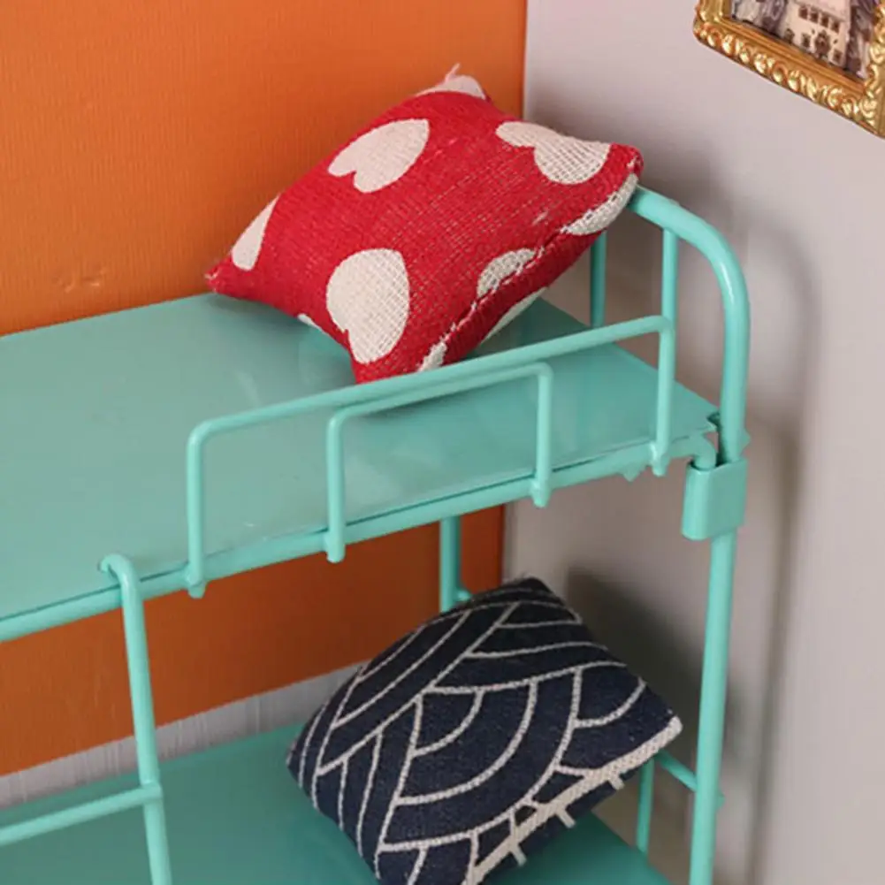 

Durable Realistic Reusable 1/8 Doll House Sofa Pillow Micro Scene Model Toys Miniature Sofa Pillow Dollhouse Throw Pillow