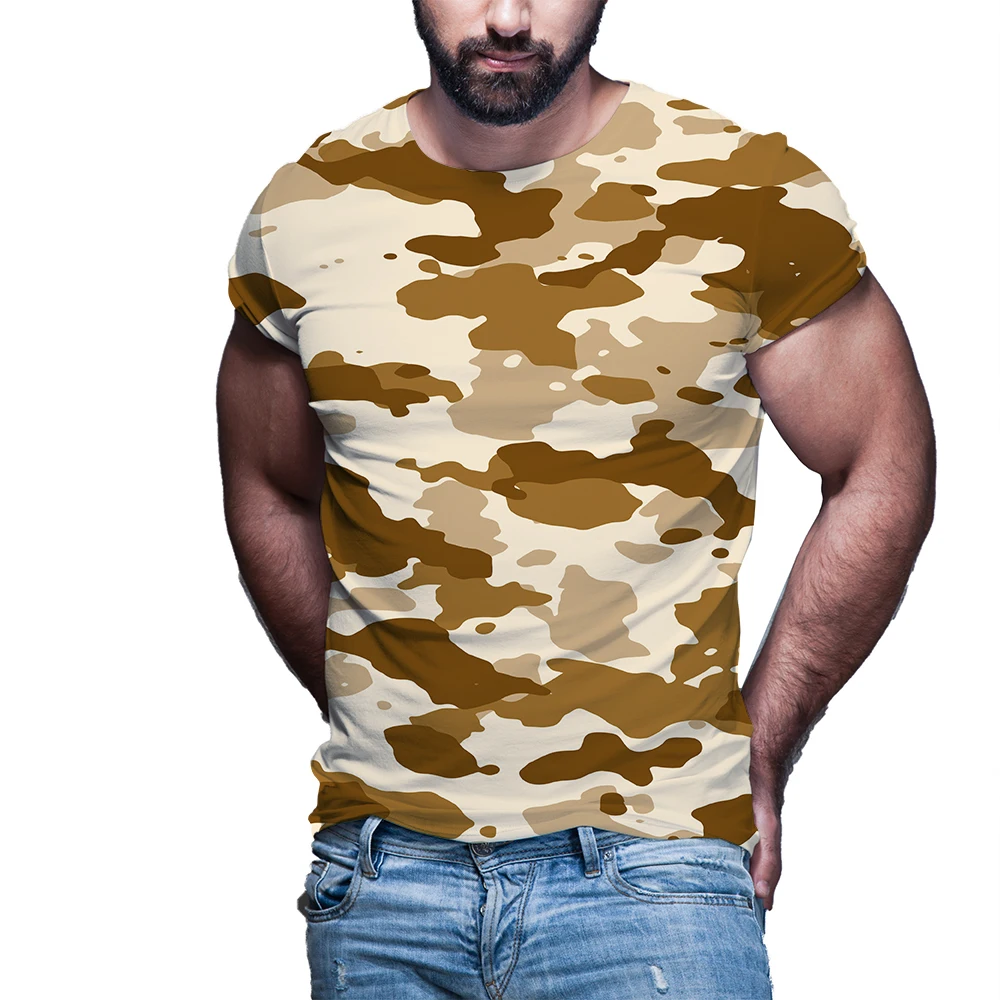 

Summer Outdoor Sports Men T-Shirts 3D Camouflage Quick Dry O Neck Short Sleeve T Shirt Military Army Camo Hiking Hunting T Shirt