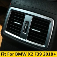 for bmw x2 f39 2018 2021 rear seat air condition ac vent outlet frame decoration cover trim matte interior accessories