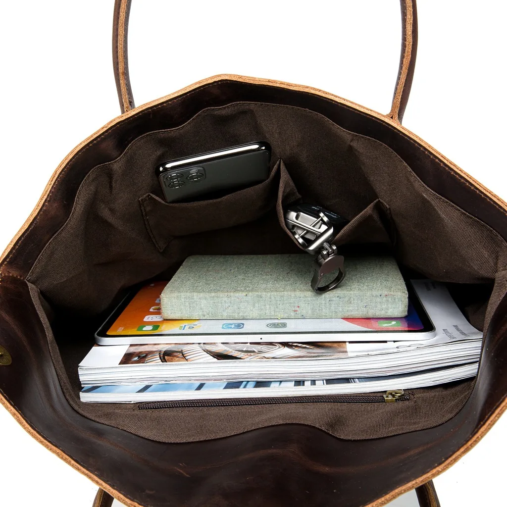 Men's Bag Genuine Leather Men Briefcase for 14/15.6