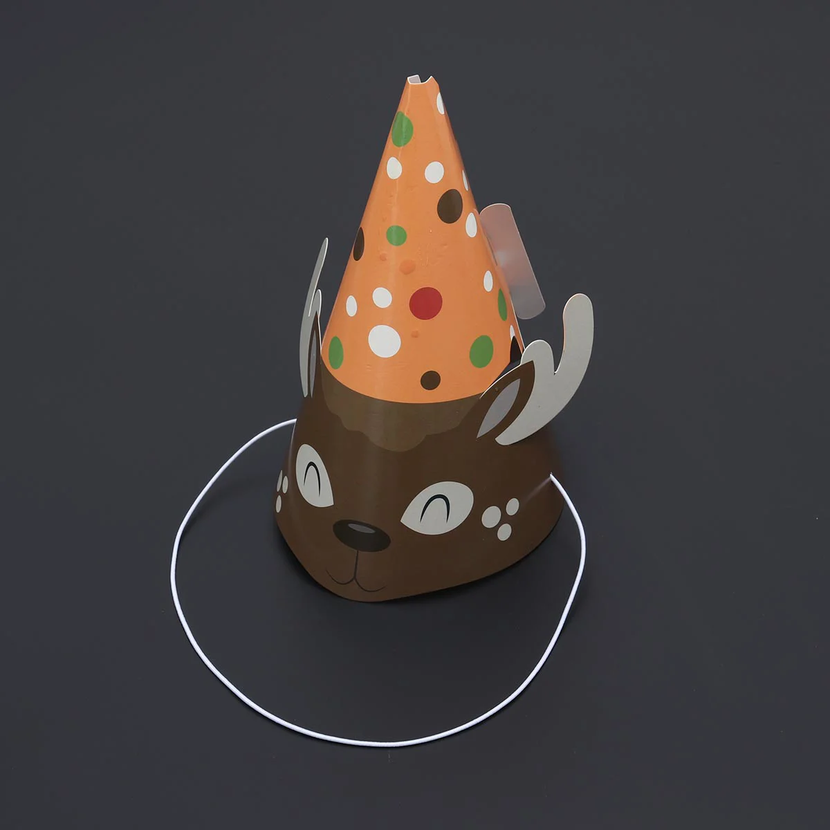 

4pcs Children Animal Paper Cone Birthay Party Hat Animal Hairdress Decoration (Deer Bear Squirrel)