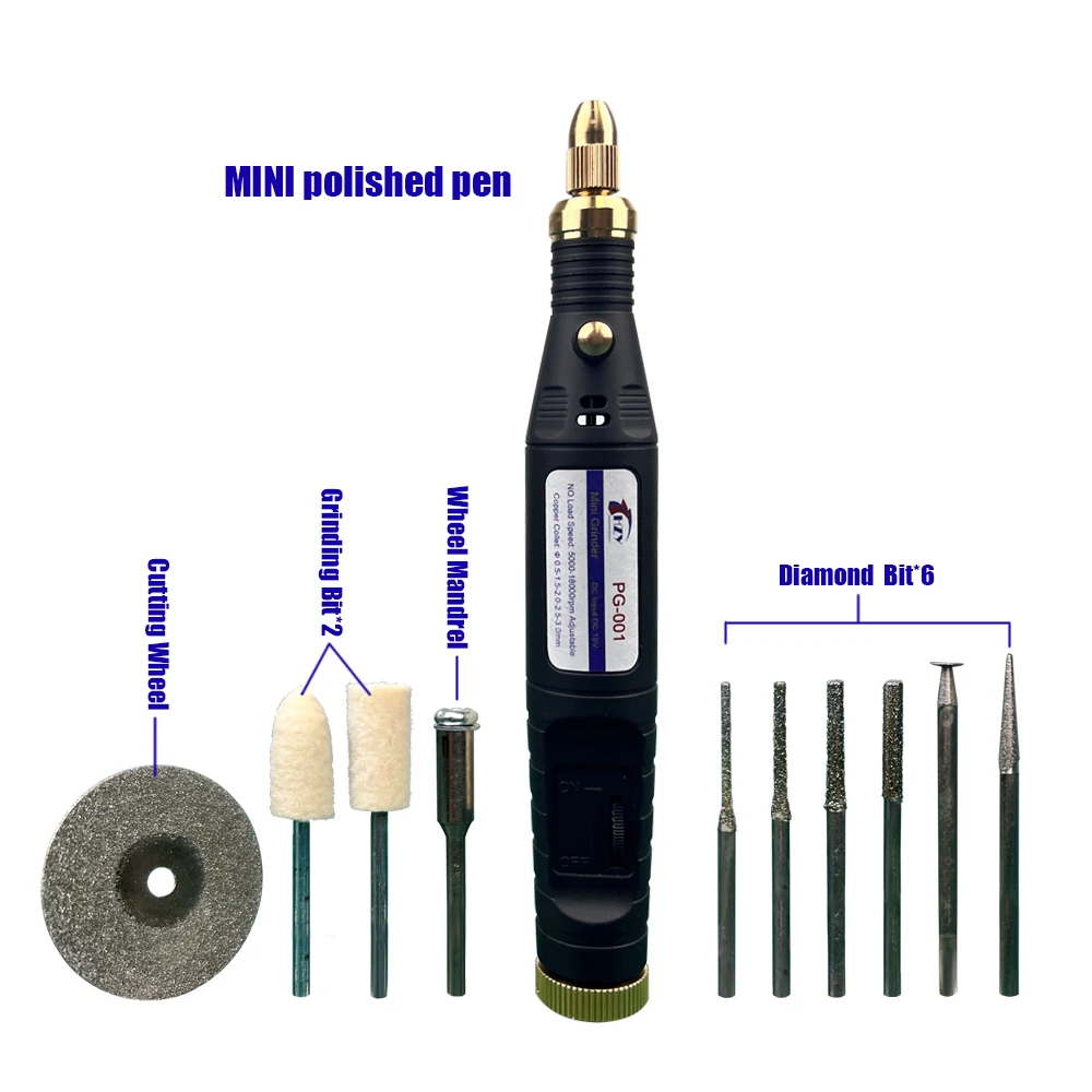 

Mini Grinder Machine USB Charging Variable Speed Rotary Tools Kit Grinder Set Wood Grinder DIY Power Tool for Sanding/Polishing