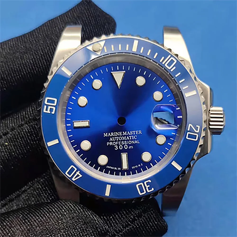 Nova Modificar Mergulho Case 41mm Bolha Capa Cyclops Lente Gmt Moldura Verde Luminoso Sunray Dial Assista Mãos Conjunto Nh35 – Nh36