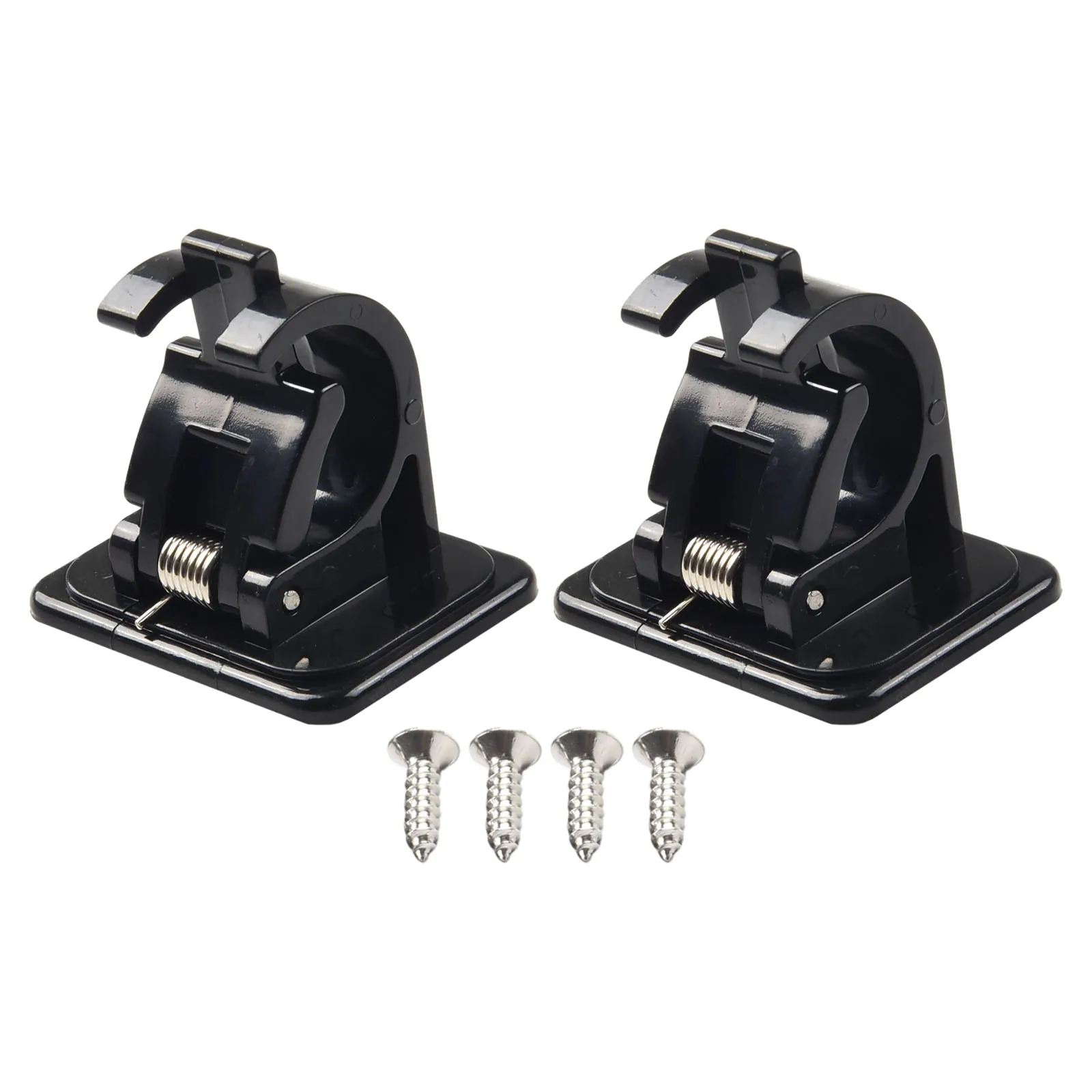 

2pcs Fishing Rod Rack Strong Adhesive Lock Fishing Rod Bracket Wall Screw Adhesive Dual-use Buckle Self-adhesive Rack