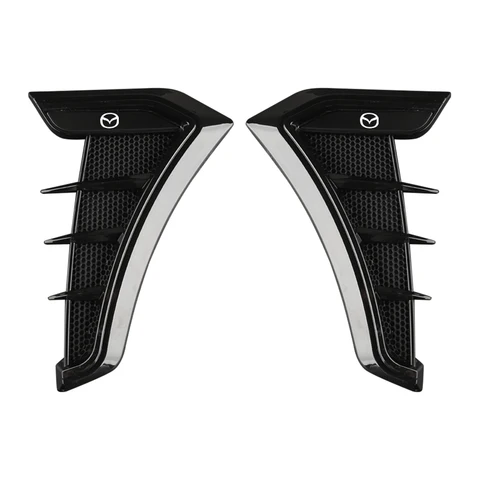 Для Mazda 2 4 3 6 CX-5 CX3 CX7 CX9 Atenza Axela MX-5 RX8 RX7 323 626 Боковые вентиляционные отверстия автомобиля Воздухозаборное отверстие Акула 3D Решетка Наклейка