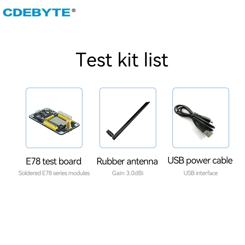 CDEBYTE USB Test Kit  E78-900TBL-02 Soldered UART Module ASR6601CB E78 Series Module Test Board USB To TTL Serial Port Backplane