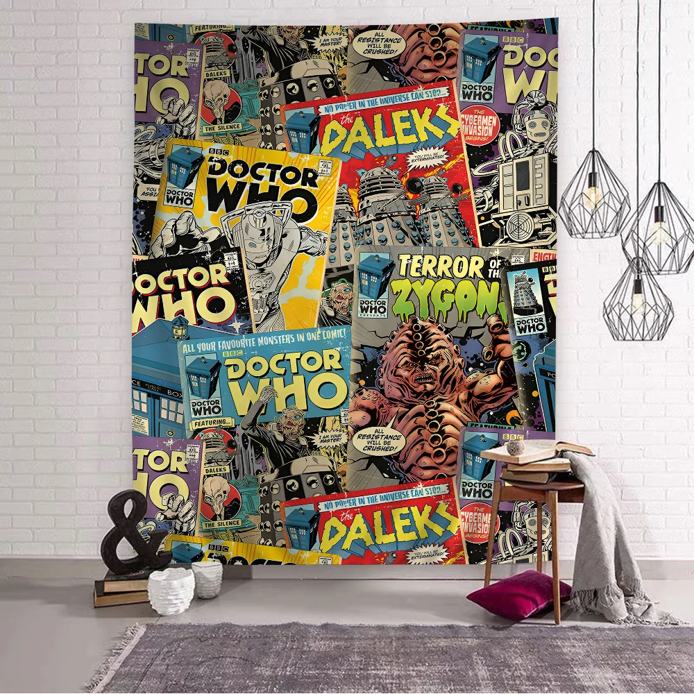 Фильм D-Doctor W-Whos мультфильм гобелен богемные настенные гобелены Мандала листы