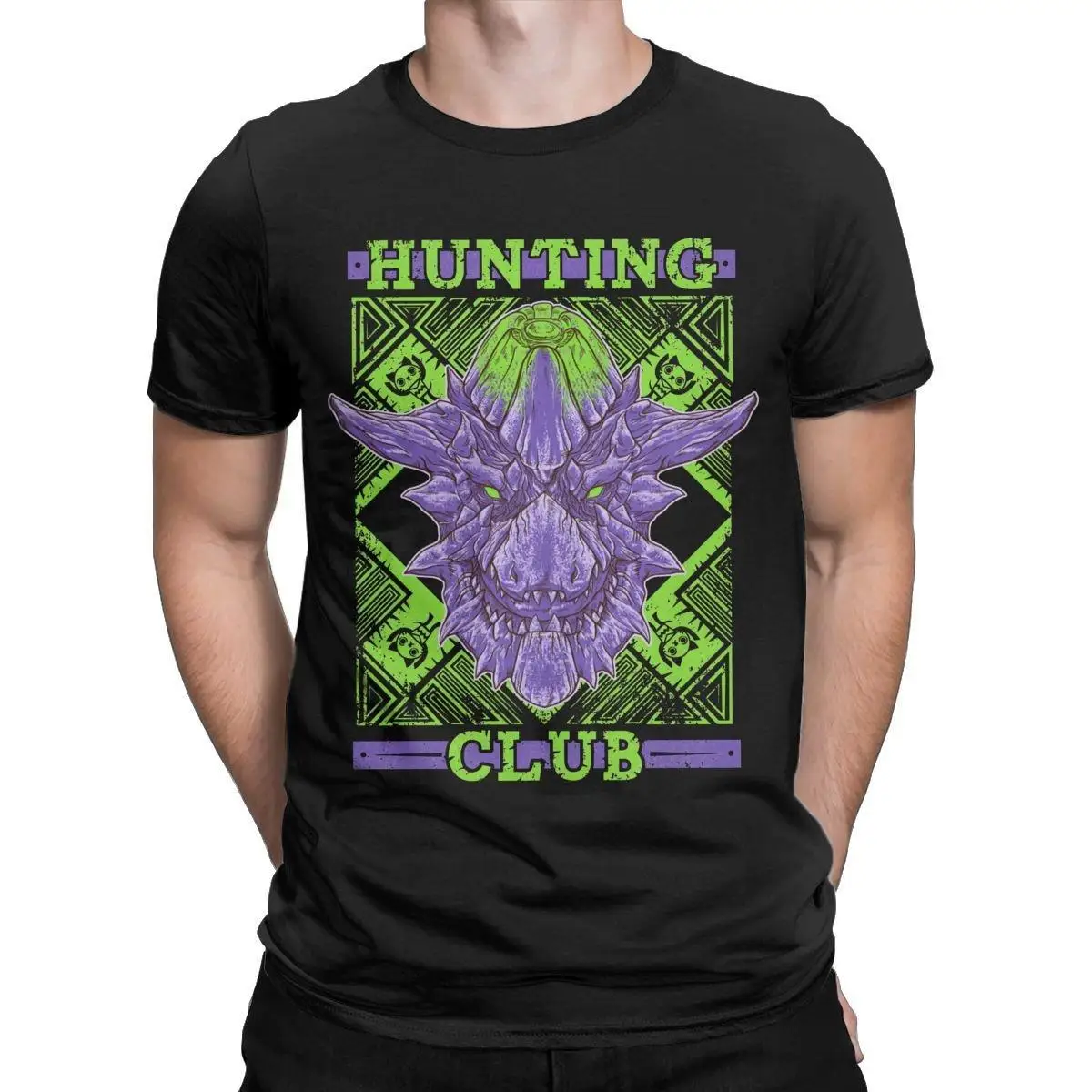 Men T-Shirt Hunting Club Brachydios Amazing Cotton Tees Short Sleeve Monster Hunter T Shirt Round Collar Clothing Gift Idea