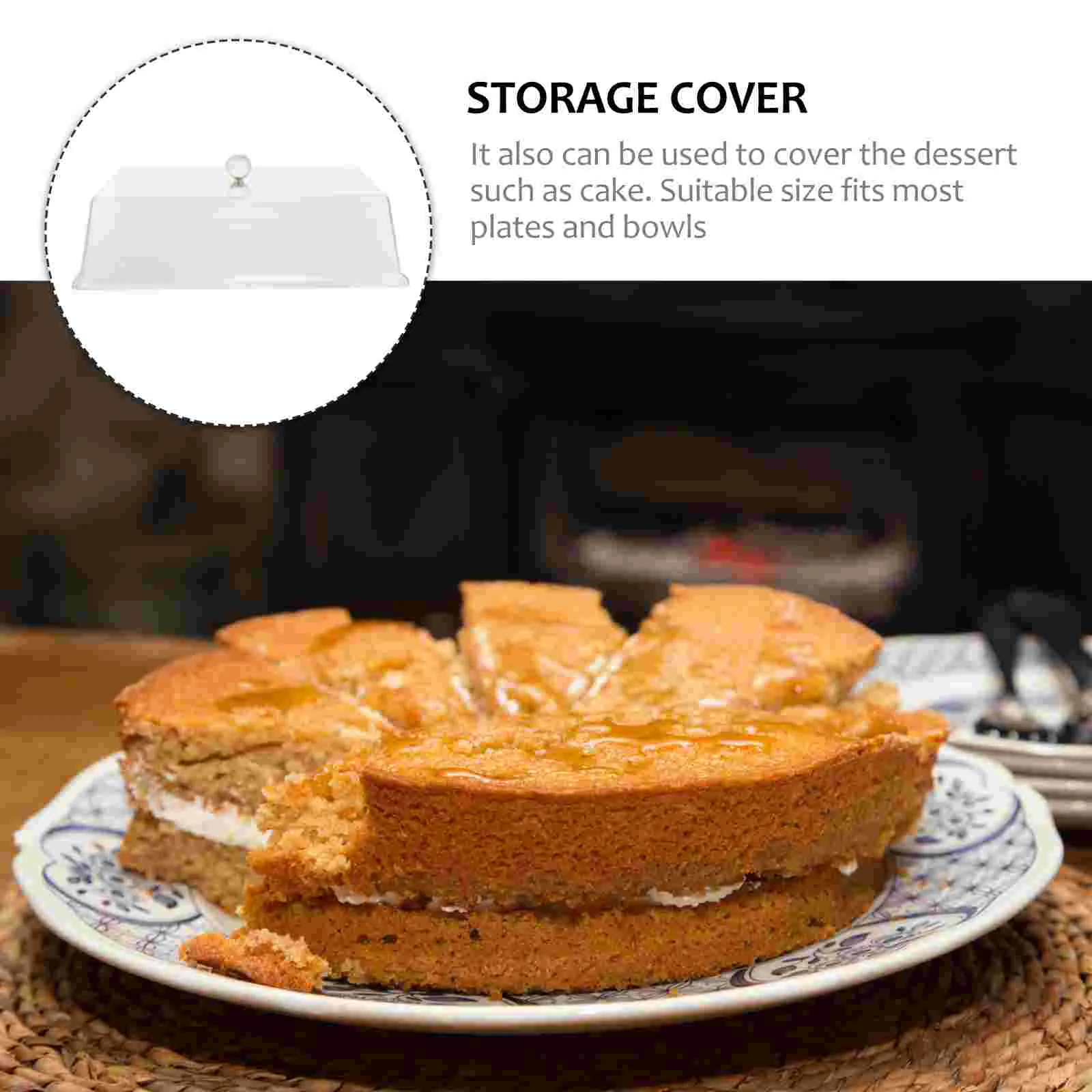 

Tent Indoor Food Serving Dome Dessert Plate Dome Cake Cloche Dome Cake Stand Cover Cake Display Lid Cupcake Glass Cover