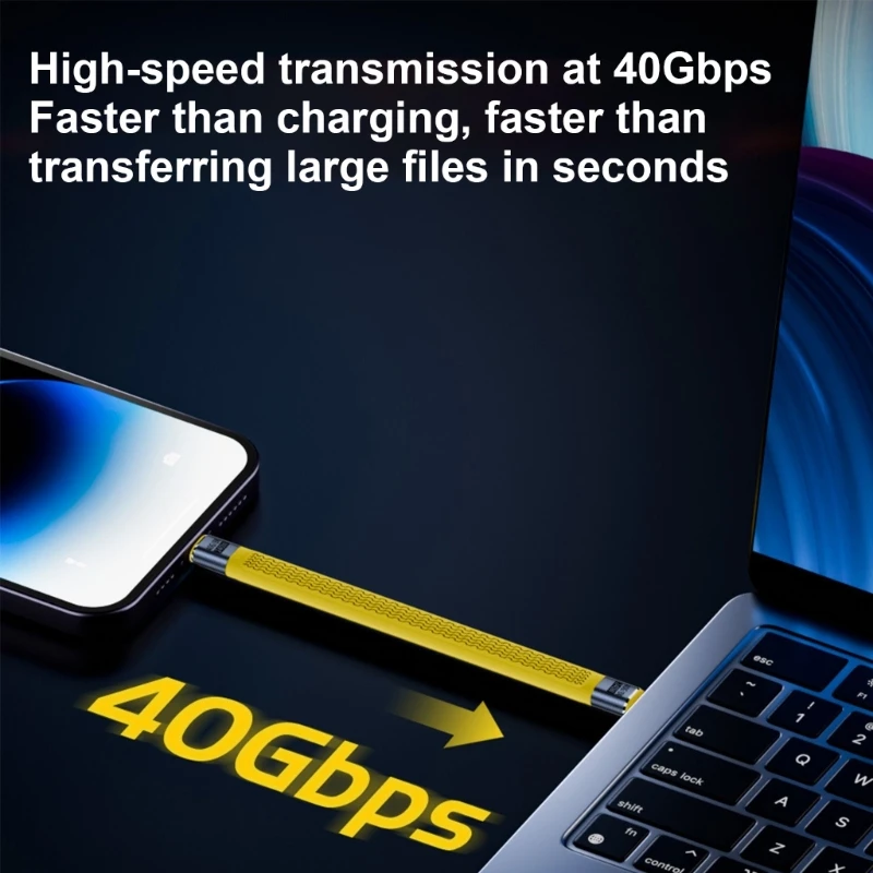 Гибкий кабель USB C с выходной мощностью 240 Вт для быстрой зарядки устройств