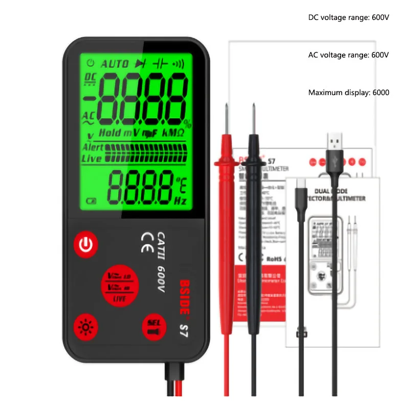 

S7 Intelligent Large Screen Multimeter Ultrathin Digital Universal Meter