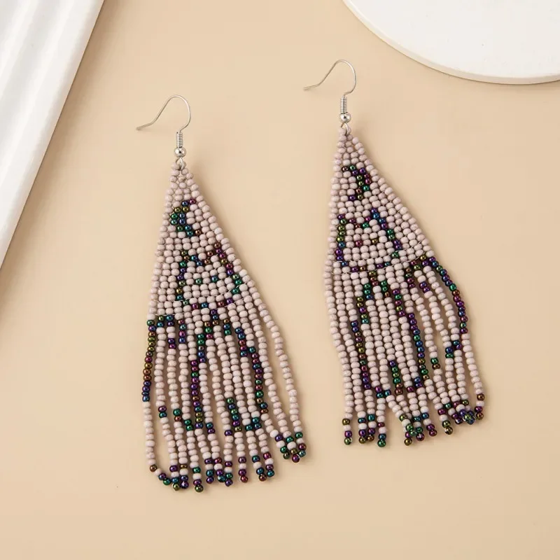 Серьги из рисовых бусин в стиле ретро модные минималистичные серьги с кошачьим